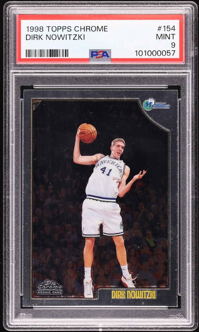 1998 Topps Chrome Dirk Nowitzki ROOKIE #154 PSA 9 MINT