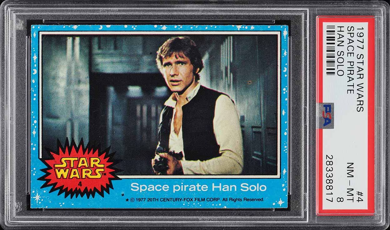 1977 Topps Star Wars Space Pirate Han Solo #4 PSA 8 NM-MT