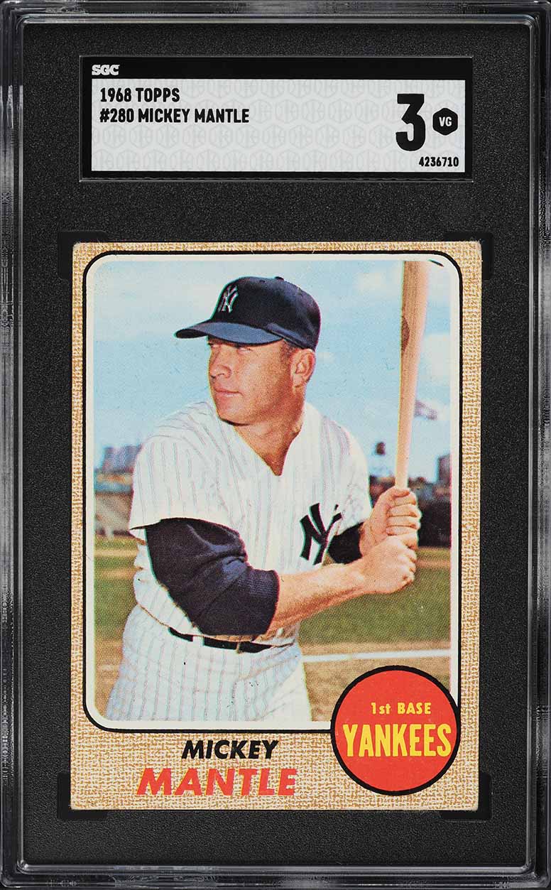 1968 Topps Mickey Mantle #280 SGC 3 VG