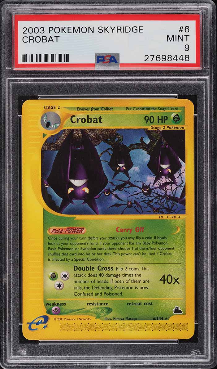 2003 Pokemon Skyridge Crobat #6 PSA 9 MINT