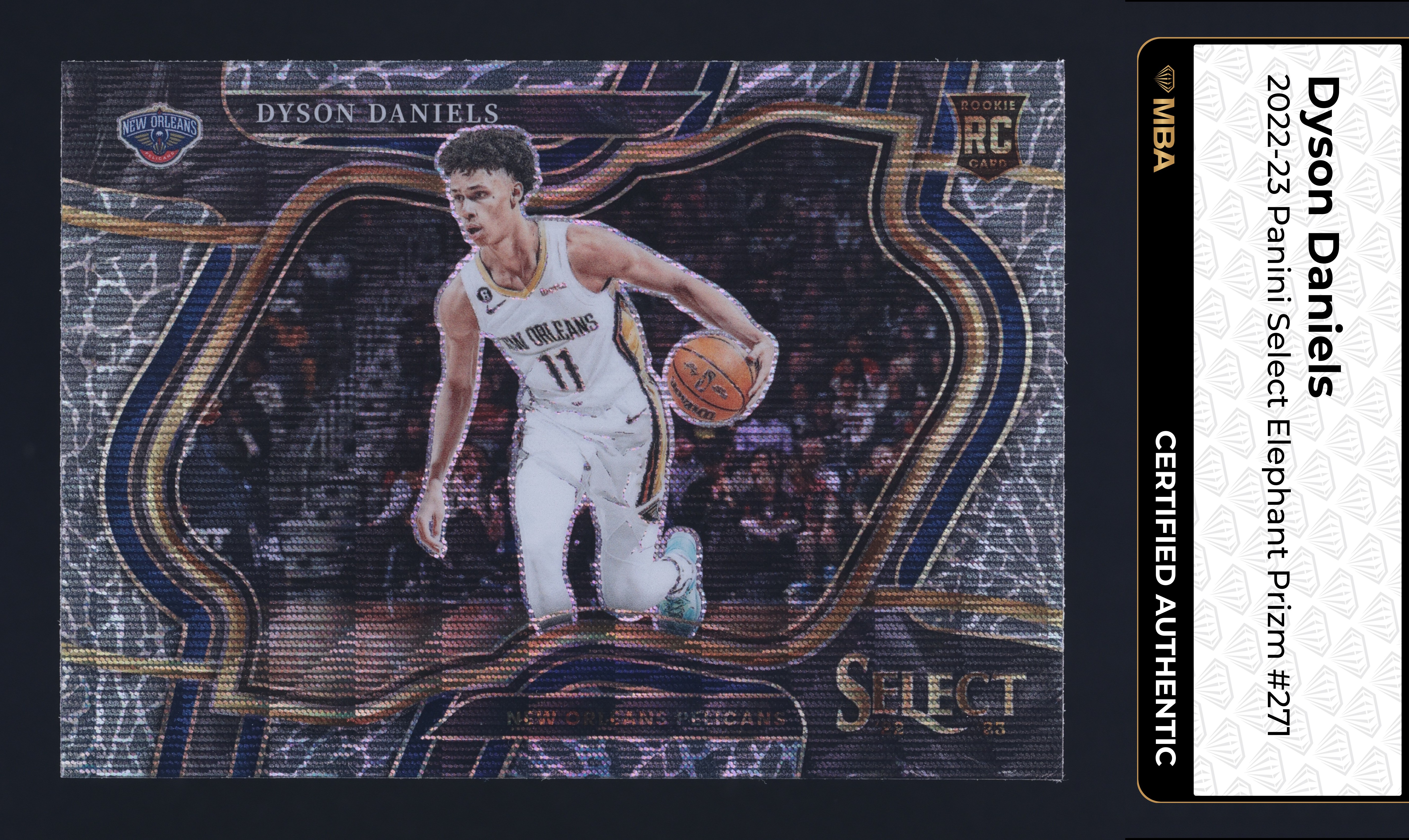 2022 Select Courtside Elephant Prizm Dyson Daniels ROOKIE #271 MBA AUTH