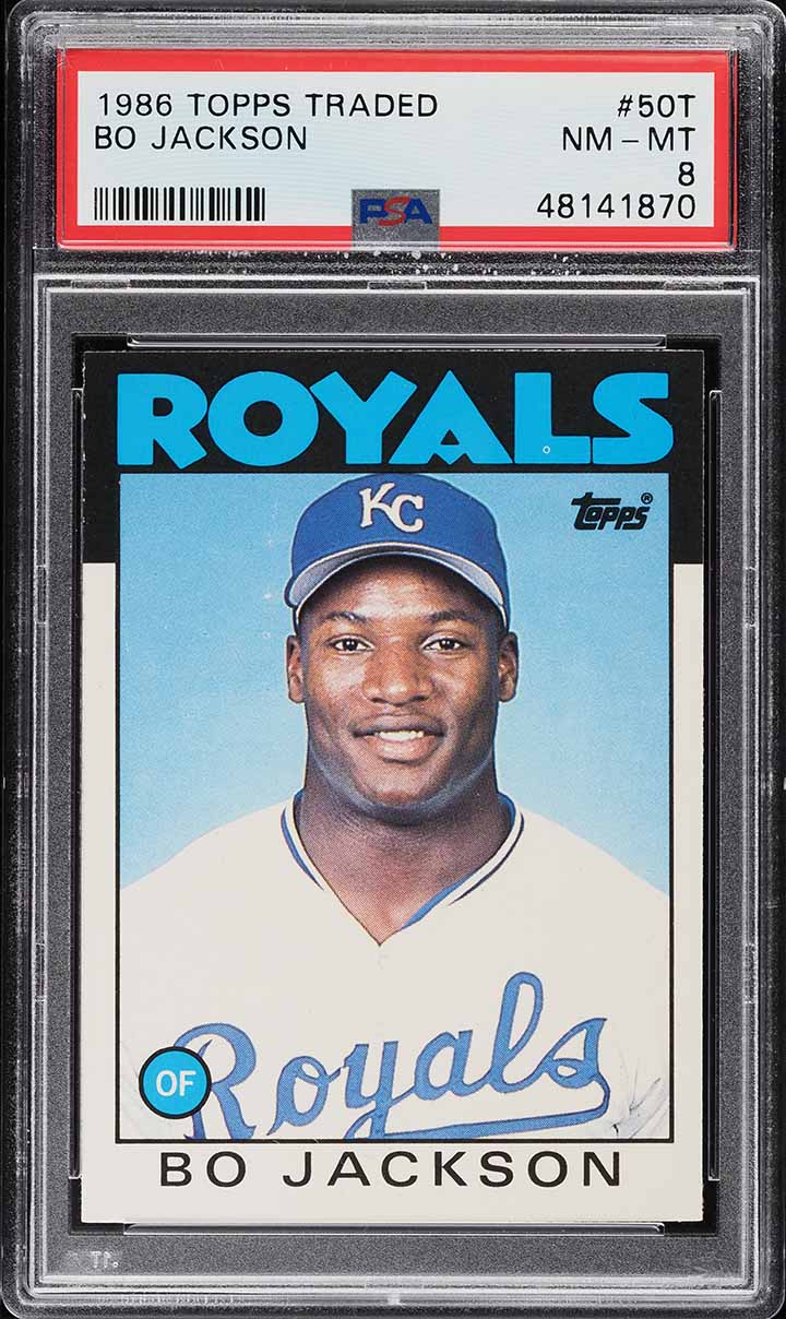 1986 Topps Traded Bo Jackson ROOKIE #50T PSA 8 NM-MT