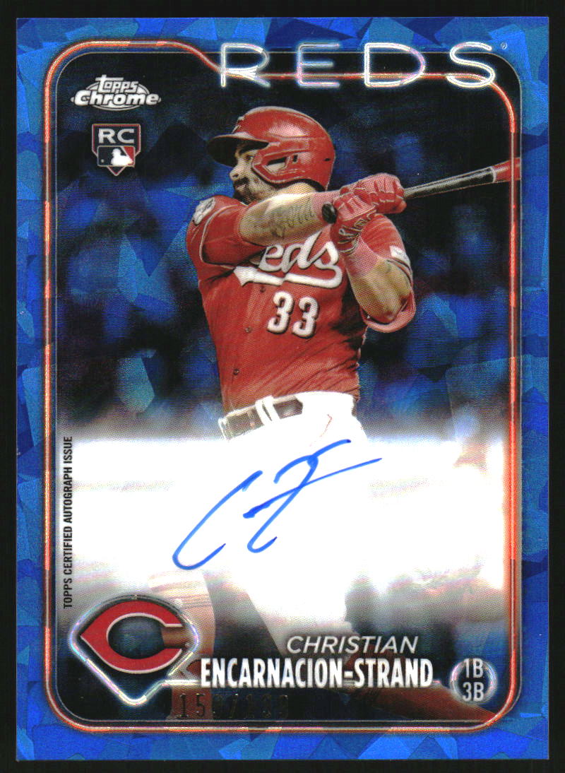 2024 Topps Chrome Sapphire Autographs Christian Encarnacion-Strand RC Auto /199