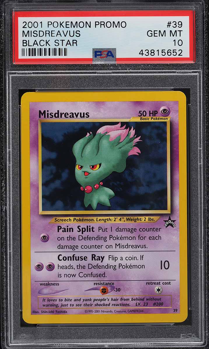 2001 Pokemon Black Star Promo Misdreavus #39 PSA 10 GEM MINT