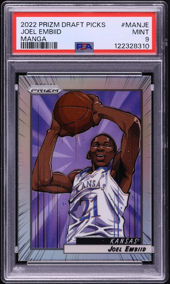 2022 Panini Prizm Draft Picks Manga Joel Embiid #MAN-JE PSA 9 MINT