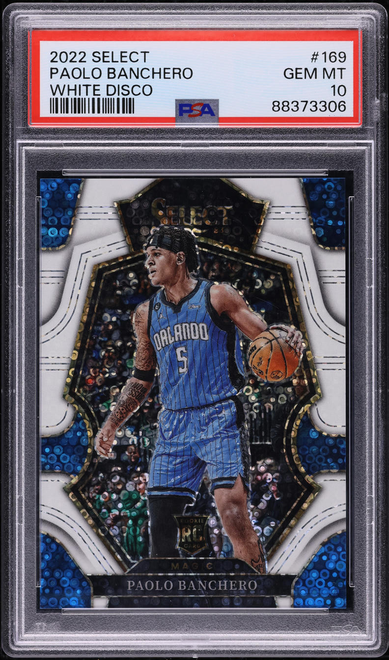 2022 Select Premier Level White Disco Paolo Banchero ROOKIE /75 #169 PSA 10 GEM