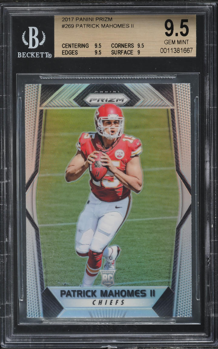 2017 Panini Prizm Silver Patrick Mahomes II ROOKIE #269 BGS 9.5 GEM MINT