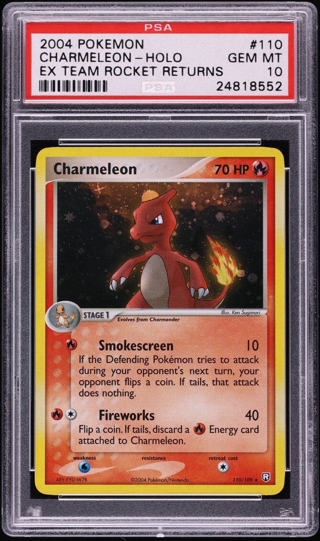 2004 Pokemon EX Team Rocket Returns Holo Charmeleon #110 PSA 10 GEM MINT