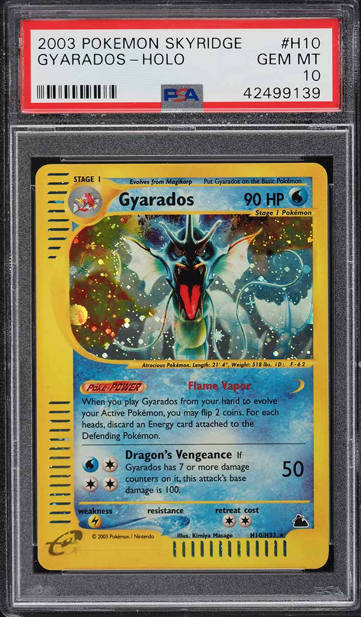 2003 Pokemon Skyridge Holo Gyarados #H10 PSA 10 GEM MINT