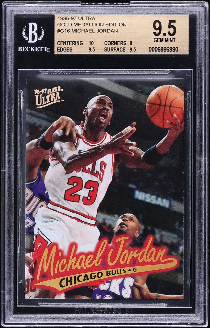 1996 Ultra Gold Medallion Michael Jordan #G16 BGS 9.5 GEM MINT