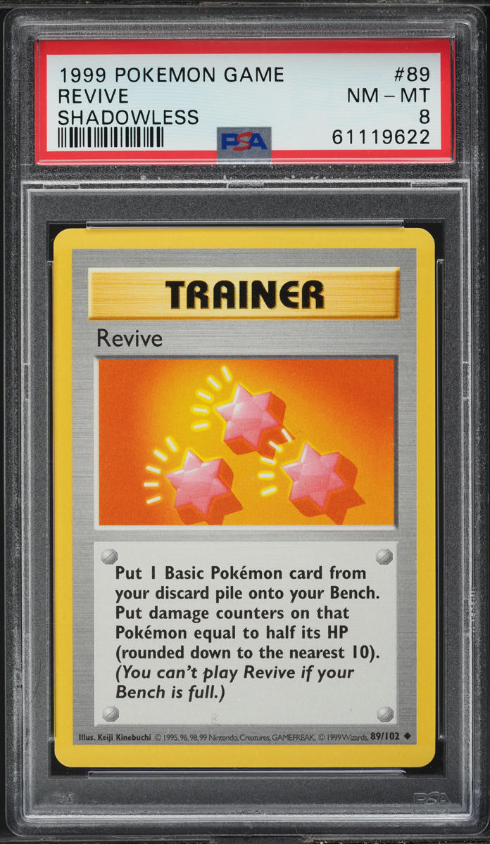 1999 Pokemon Base Set Shadowless Revive #89 PSA 8 NM-MT