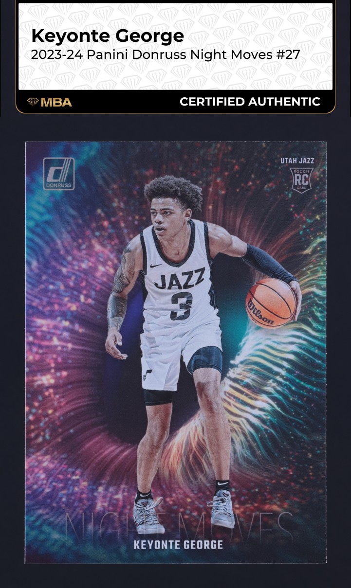 2023 Donruss Night Moves Keyonte George ROOKIE #27 MBA AUTH