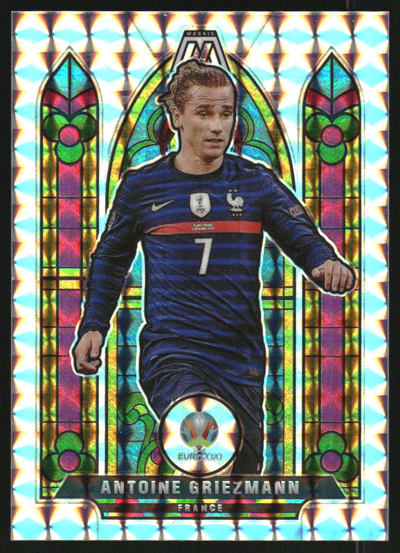 2021 Panini Mosaic UEFA EURO Stained Glass #27 Antoine Griezmann