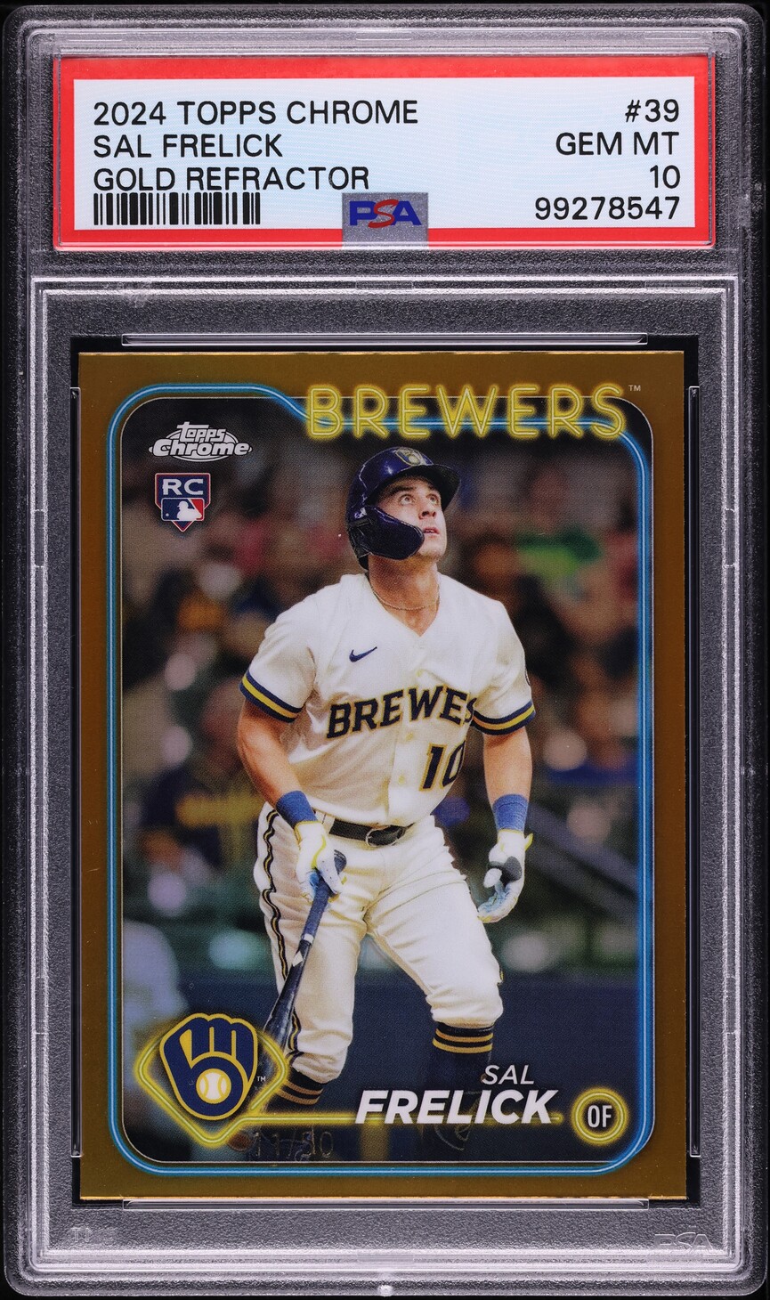 2024 Topps Chrome Gold Refractor Sal Frelick ROOKIE /50 #39 PSA 10 GEM MINT