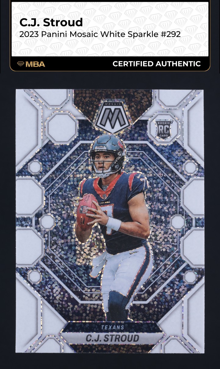 2023 Panini Mosaic White Sparkle C.J. Stroud ROOKIE #292 MBA AUTH