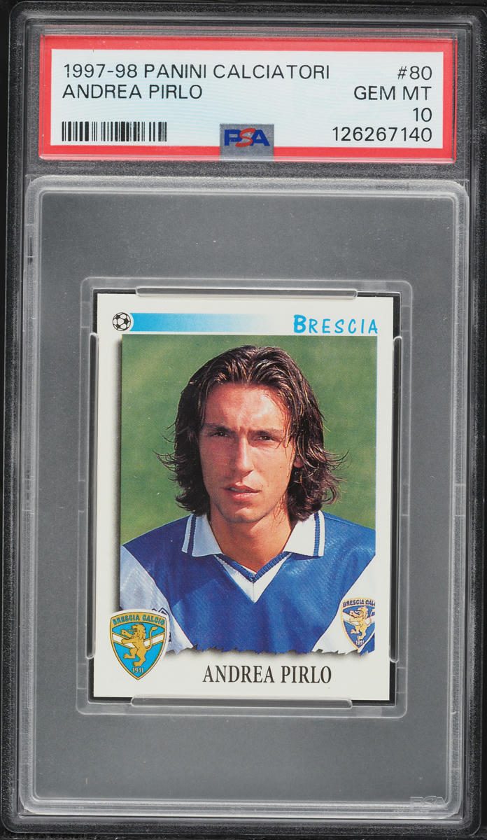 1997 Panini Calciatori Stickers Andrea Pirlo ROOKIE #80 PSA 10 GEM MINT