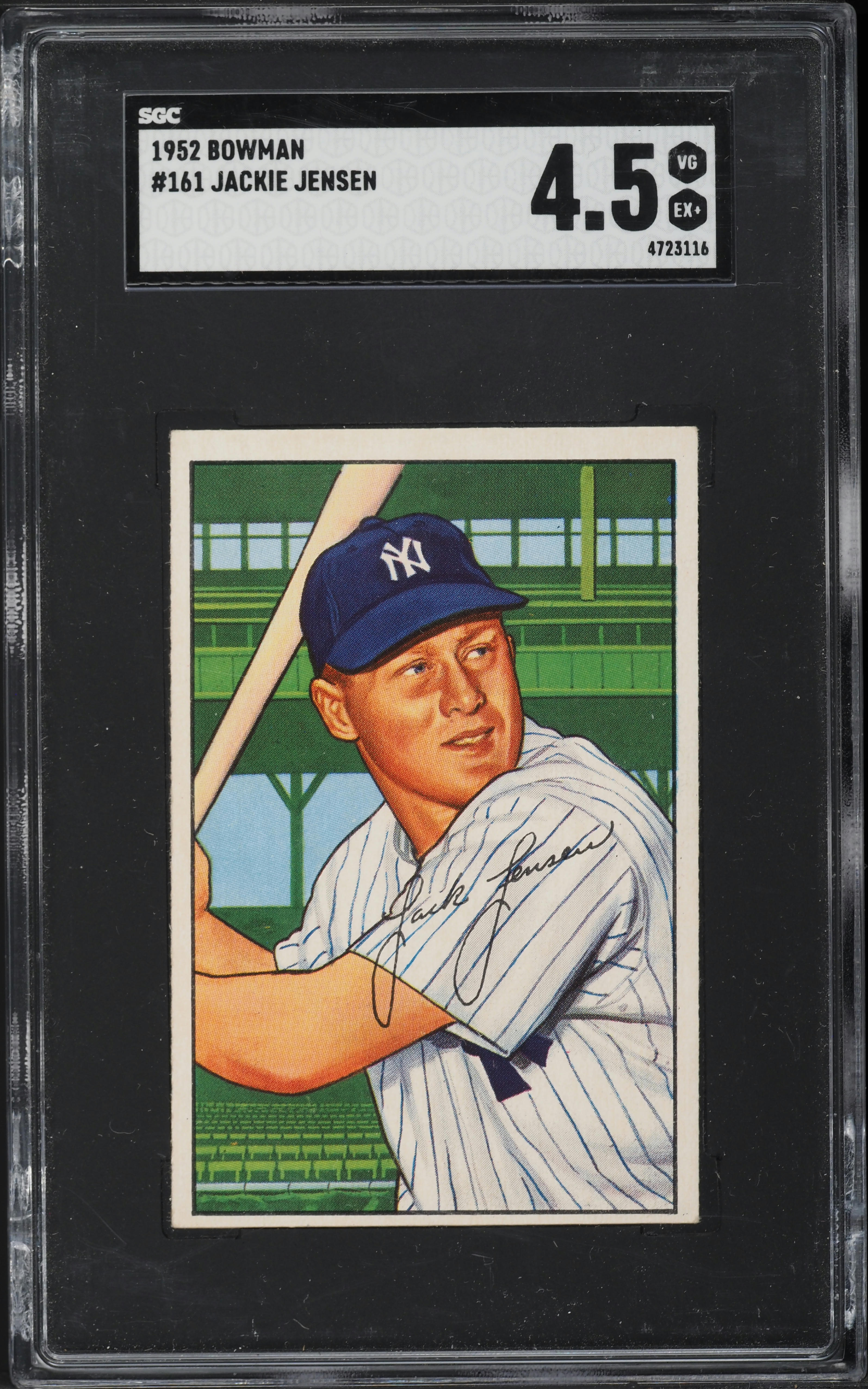 1952 Bowman Jackie Jensen #161 SGC 4.5 VGEX+