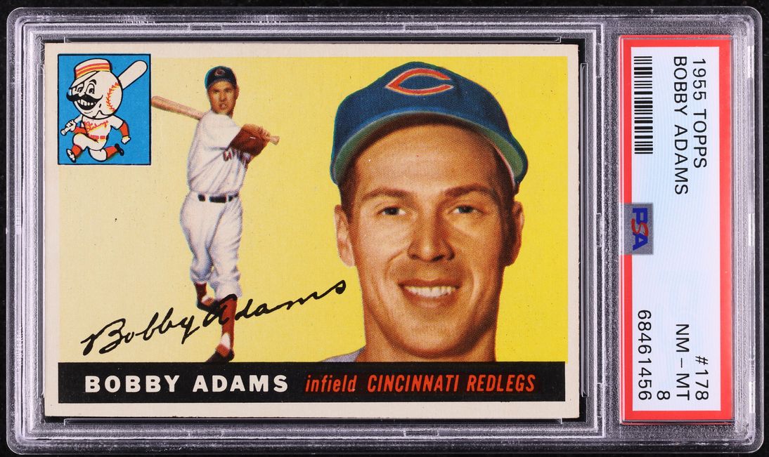 1955 Topps Bobby Adams #178 PSA 8 NM-MT