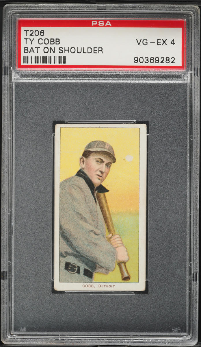 1909-11 T206 Ty Cobb BAT ON SHOULDER, SWEET CAPORAL PSA 4 VGEX