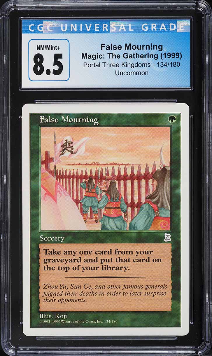 1999 Magic The Gathering MTG Portal Three Kingdoms False Mourning #134 CGC 8.5