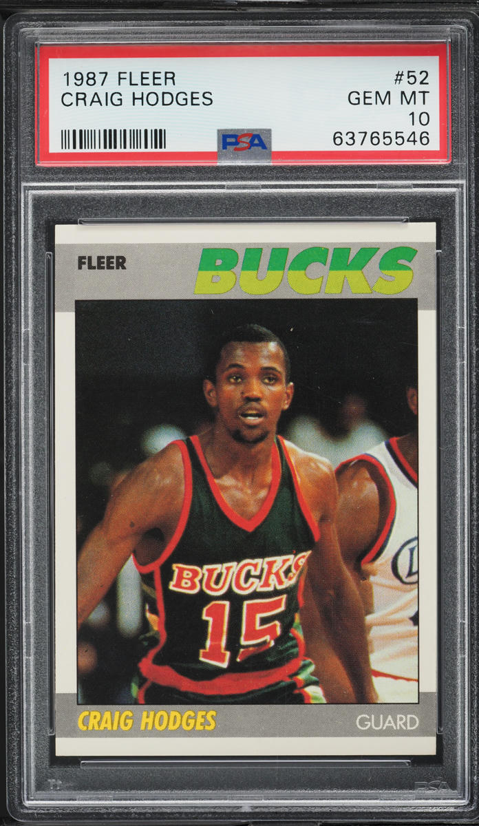 1987 Fleer Basketball Craig Hodges #52 PSA 10 GEM MINT
