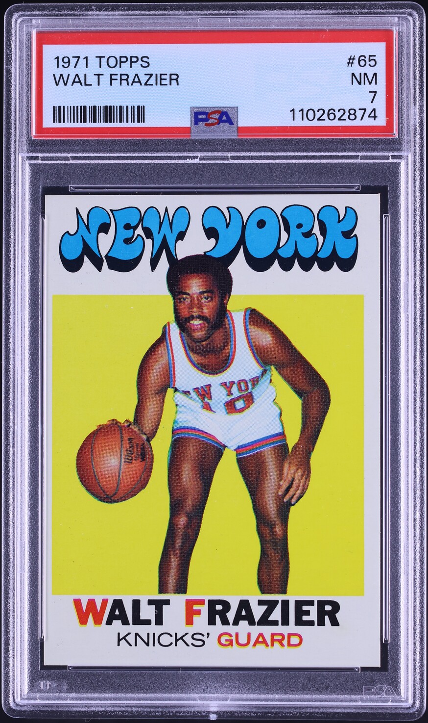 1971 Topps Basketball Walt Frazier #65 PSA 7 NRMT