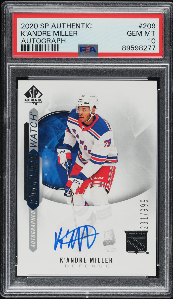 2020 SP Authentic K'Andre Miller ROOKIE AUTO /999 #209 PSA 10 GEM MINT