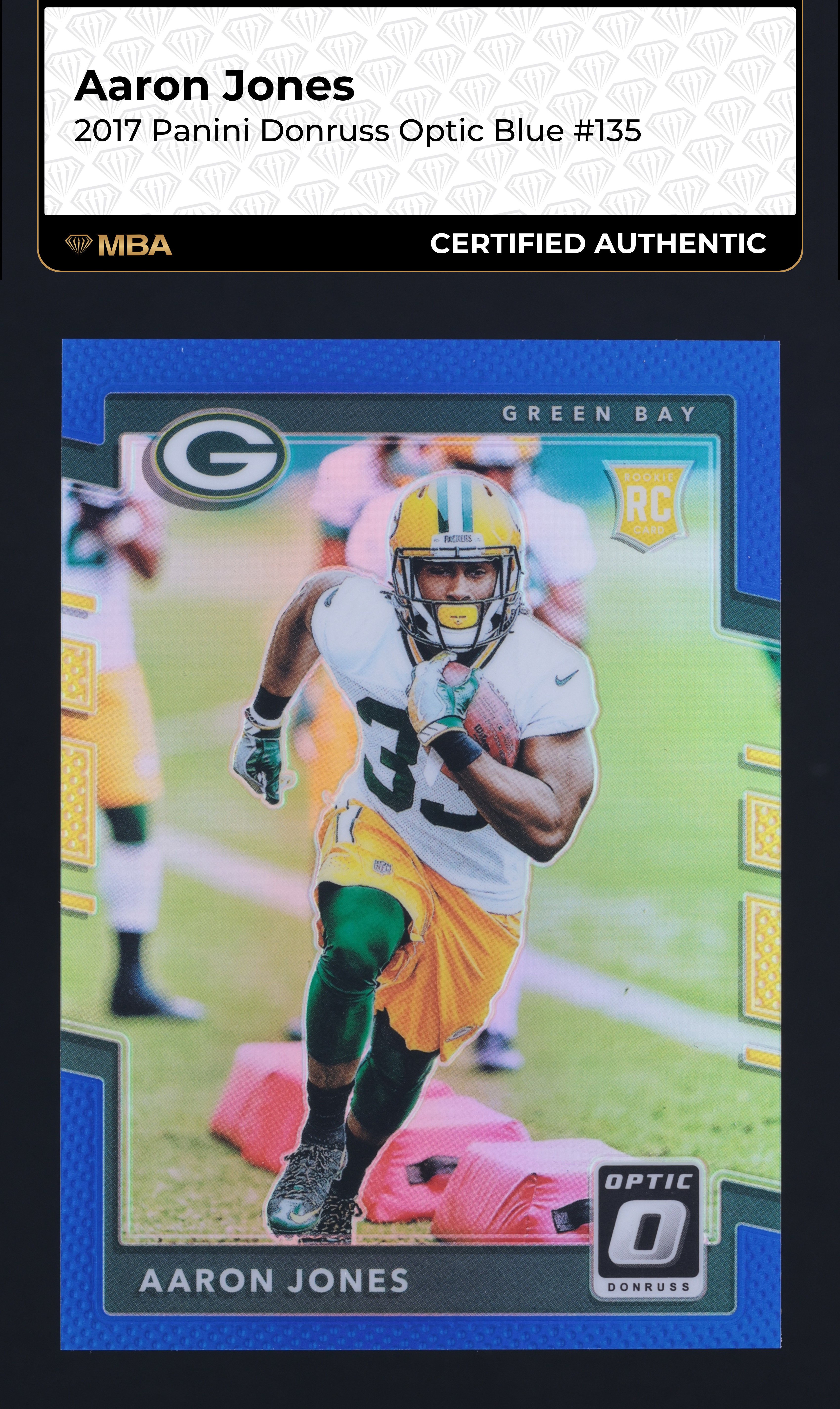 2017 Donruss Optic Blue Aaron Jones ROOKIE /149 #135 MBA AUTH