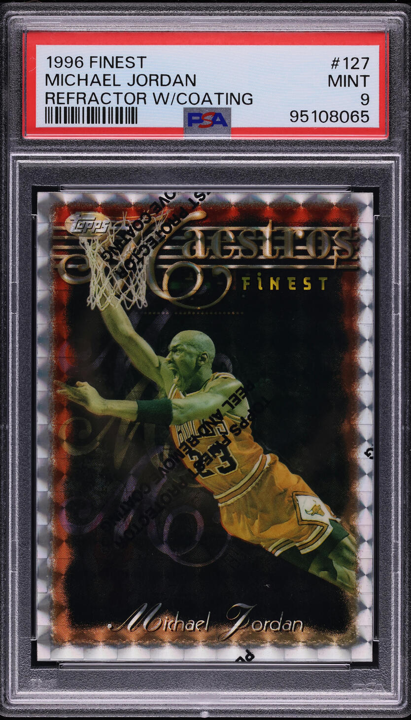 1996 Finest Refractor w/ Coating Michael Jordan #127 PSA 9 MINT