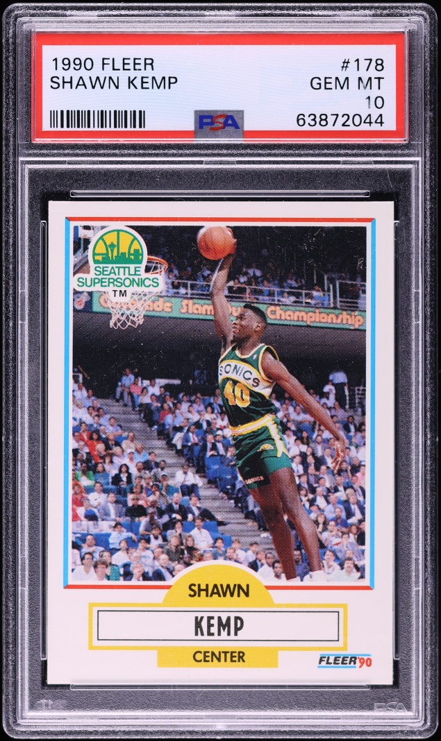 1990 Fleer Basketball Shawn Kemp ROOKIE #178 PSA 10 GEM MINT
