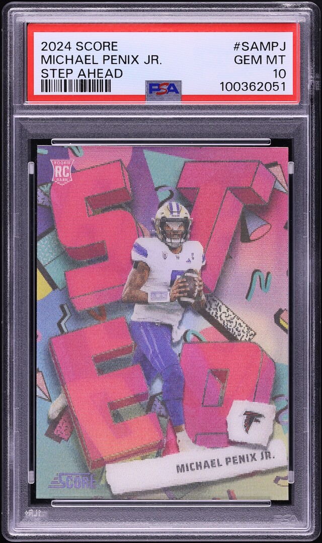 2024 Panini Score Step Ahead Michael Penix Jr. ROOKIE #SA-MPJ PSA 10 GEM MINT