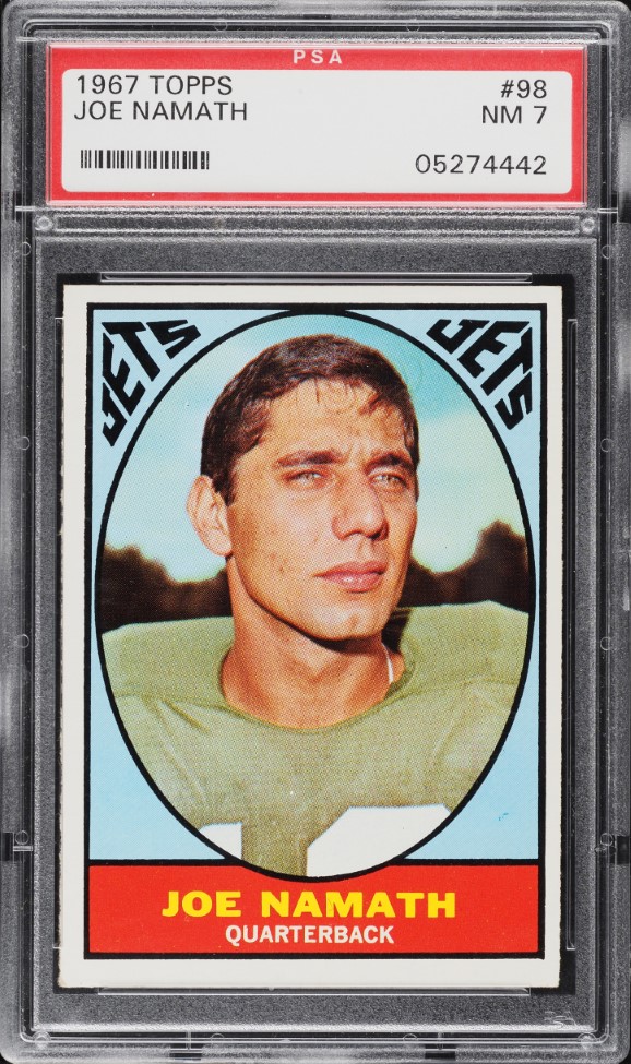 1967 Topps Football Joe Namath #98 PSA 7 NRMT