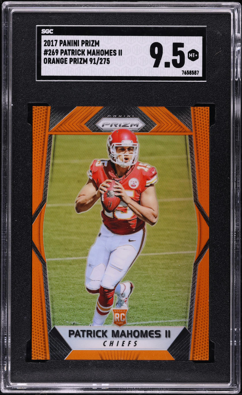 2017 Panini Prizm Orange Patrick Mahomes II ROOKIE /275 #269 SGC 9.5 MINT+