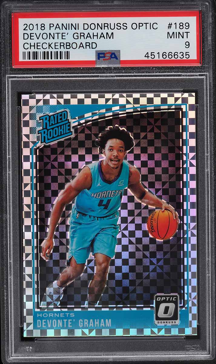 2018 Donruss Optic Checkerboard Devonte' Graham ROOKIE #189 PSA 9 MINT
