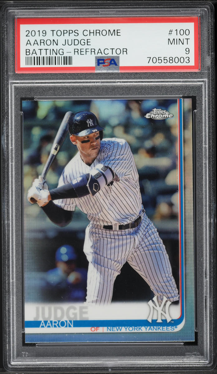 2019 Topps Chrome Batting Refractor Aaron Judge #100 PSA 9 MINT