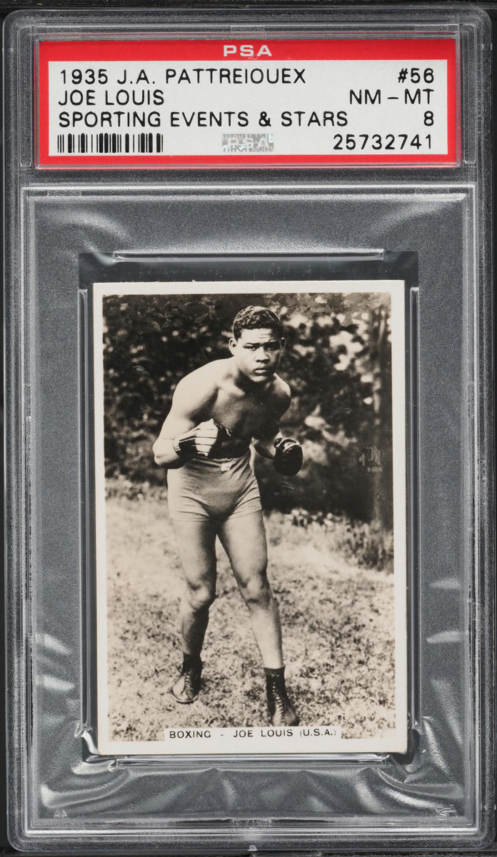 1935 J.A. Pattreiouex Boxing Sporting Events & Stars Joe Louis ROOKIE #56 PSA 8