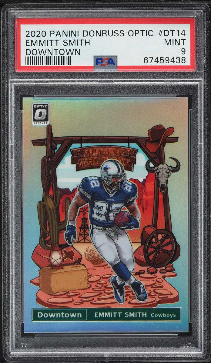 2020 Donruss Optic Downtown Emmitt Smith #DT-14 PSA 9 MINT