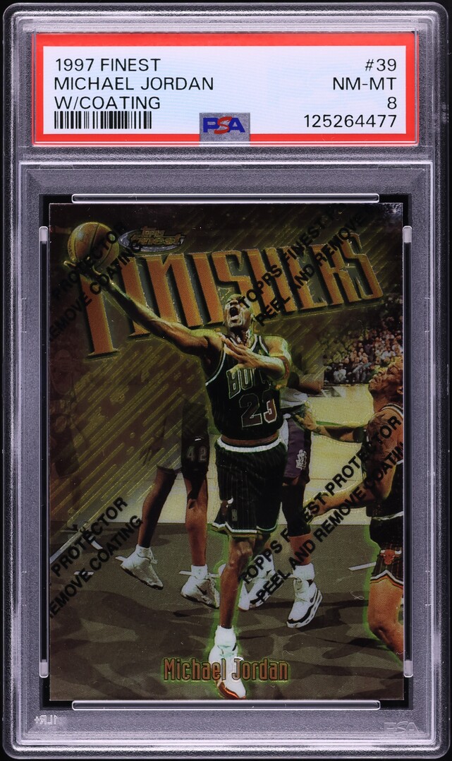 1997 Finest w/ Coating Michael Jordan #39 PSA 8 NM-MT