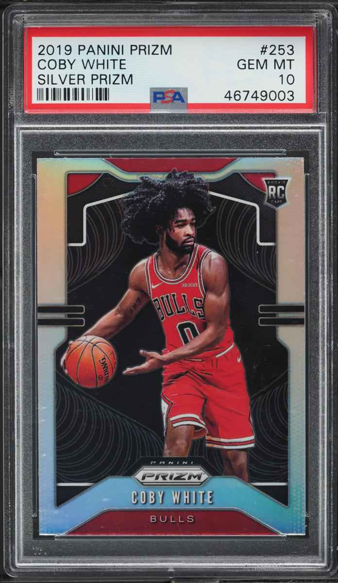 2019 Panini Prizm Silver Coby White ROOKIE #253 PSA 10 GEM MINT