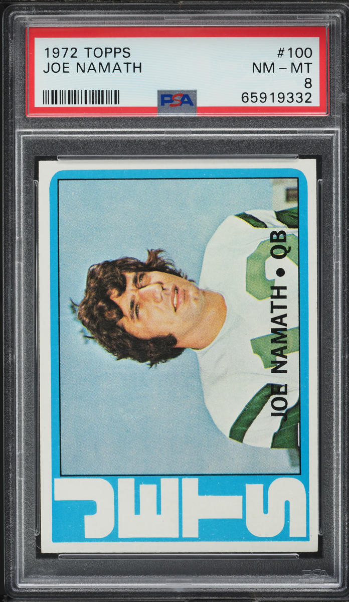 1972 Topps Football Joe Namath #100 PSA 8 NM-MT
