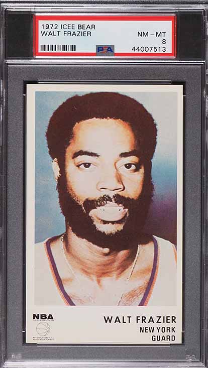 1972 Icee Bear Basketball Walt Frazier PSA 8 NM-MT