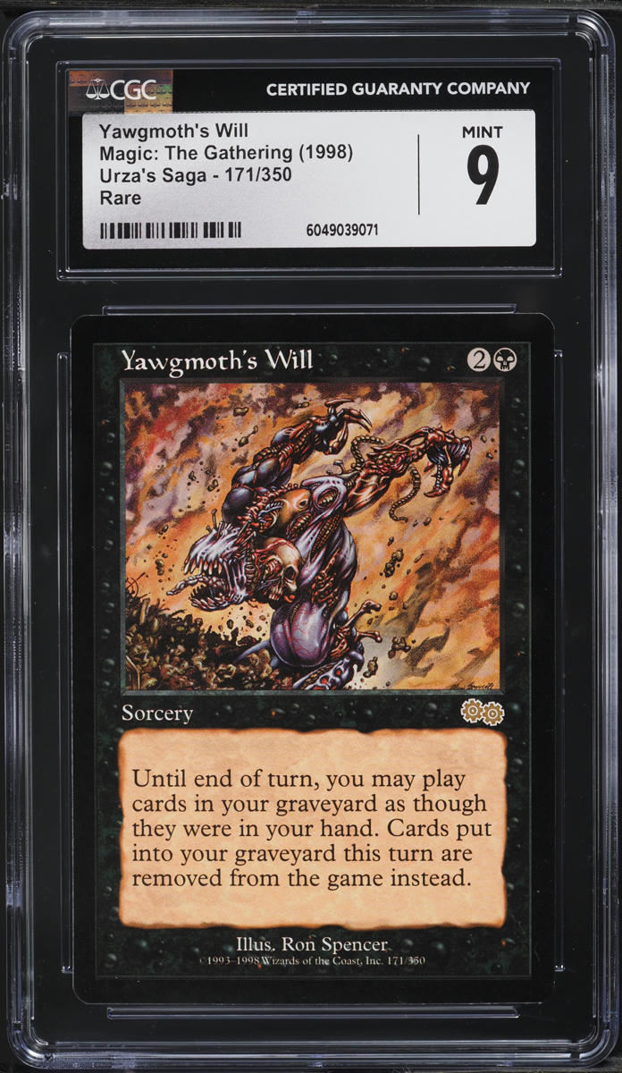 1998 Magic The Gathering MTG Urza's Saga Yawgmoth's Will #171 CGC 9 MINT