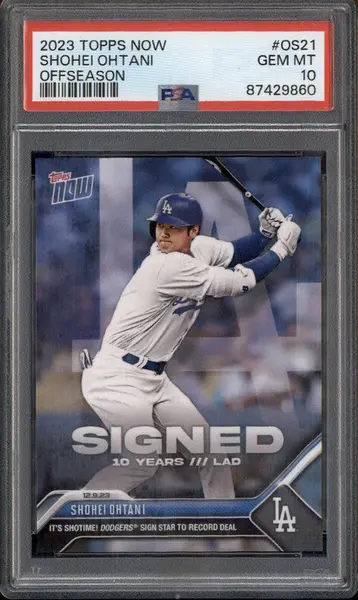 2023 Topps Now Offseason #OS21 Shohei Ohtani PSA 10