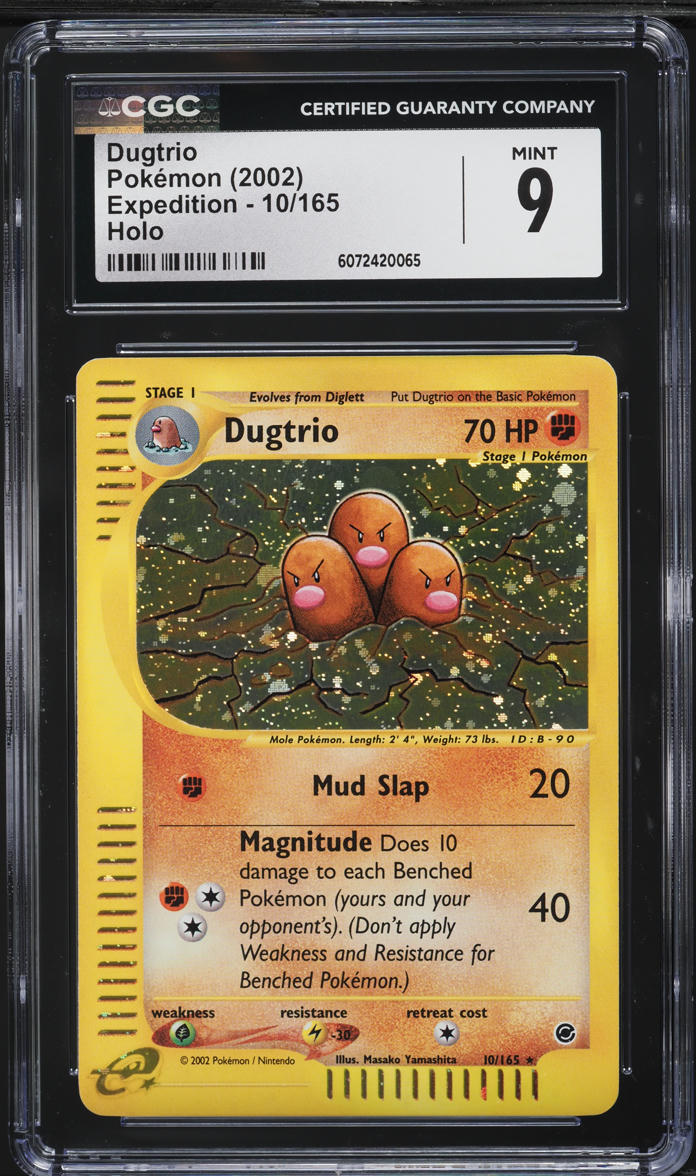 2002 Pokemon Expedition Holo Dugtrio #10 CGC 9 MINT