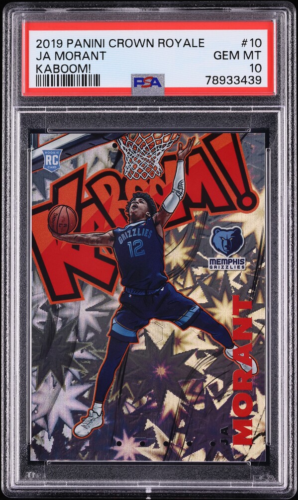 2019 Panini Crown Royale Kaboom! Ja Morant ROOKIE #10 PSA 10 GEM MINT