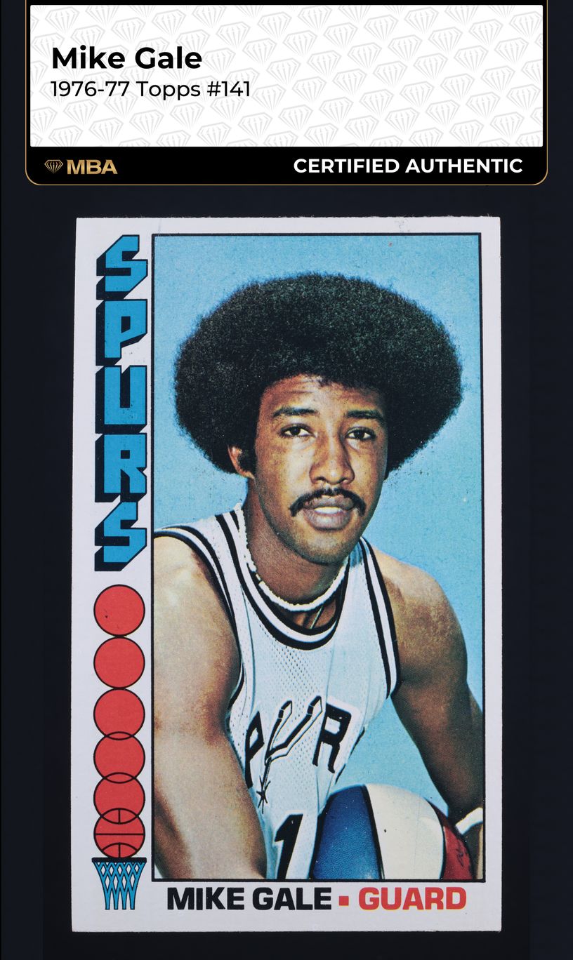 1976 Topps Basketball Mike Gale #141 MBA AUTH