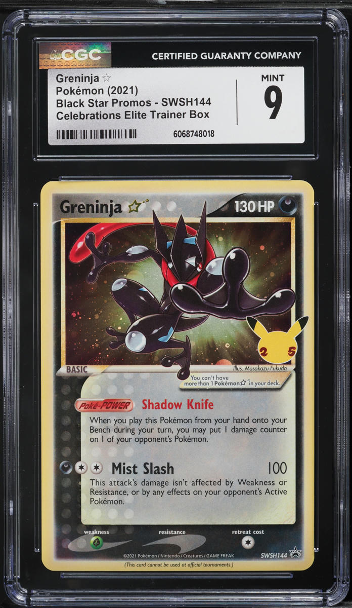 2021 Pokemon SWSH Black Star Promo Celebrations Greninja Gold Star #144 CGC 9