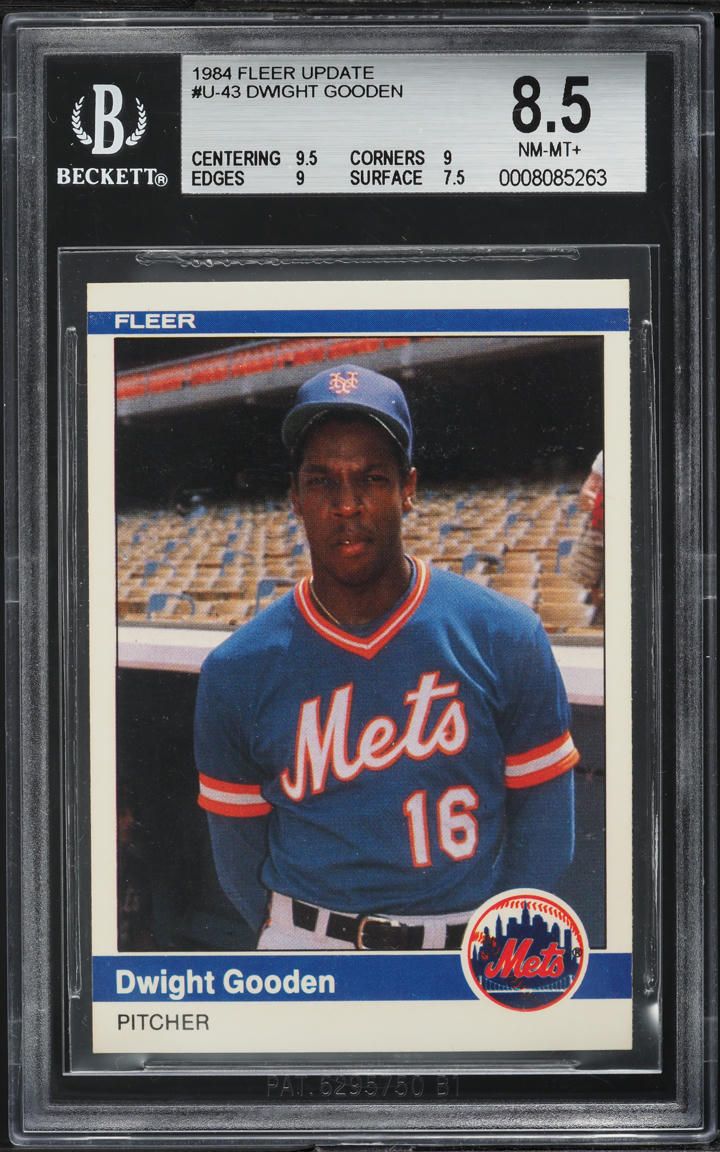 1984 Fleer Update Dwight Gooden ROOKIE #43 BGS 8.5 NM-MT+