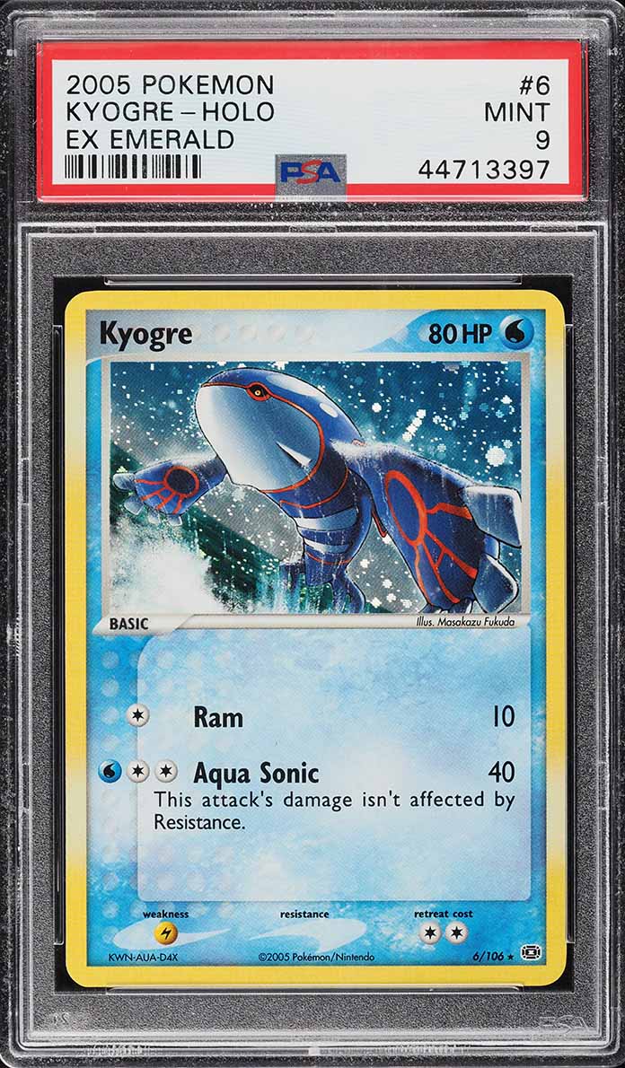 2005 Pokemon EX Emerald Holo Kyogre #6 PSA 9 MINT