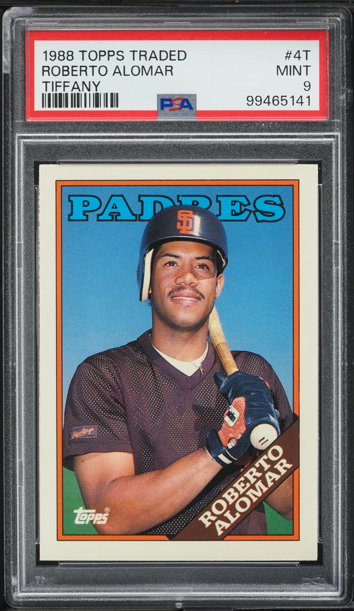 1988 Topps Traded Tiffany Roberto Alomar ROOKIE #4T PSA 9 MINT